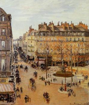 Camille Pissarro : Rue Saint-Honore, Sun Effect, Afternoon